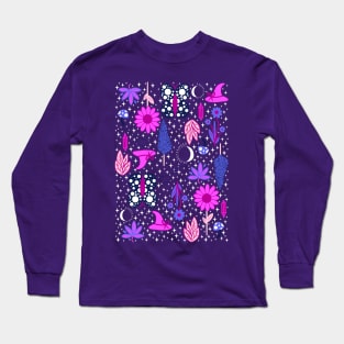 Witchy Pattern Long Sleeve T-Shirt